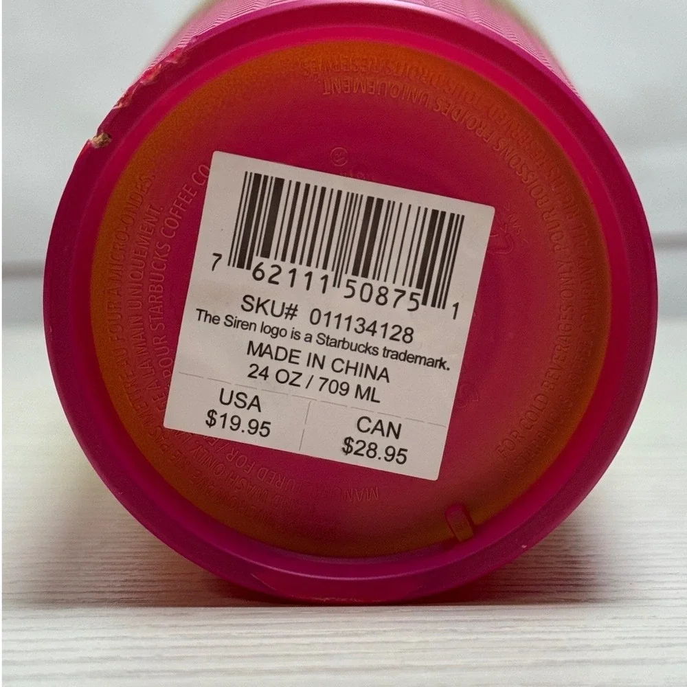 Starbucks Limited Edition‎ / Pink & Yellow Gradient Studded Tumbler / Sku0075